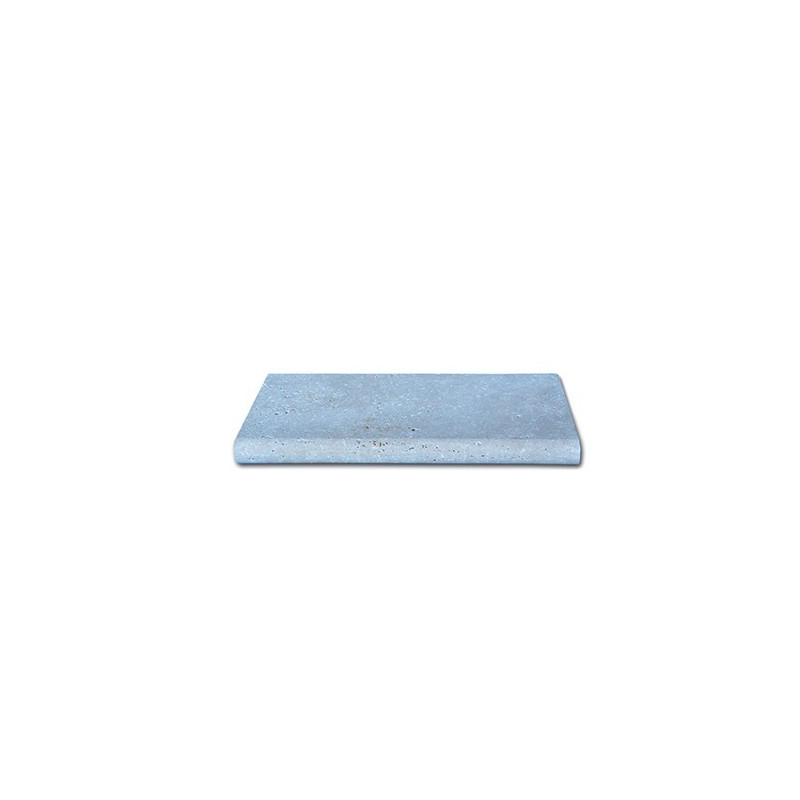 Margelle 1/2 rond travertin beige vieilli mix