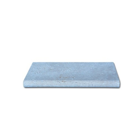 Margelle 1/2 rond travertin beige vieilli mix
