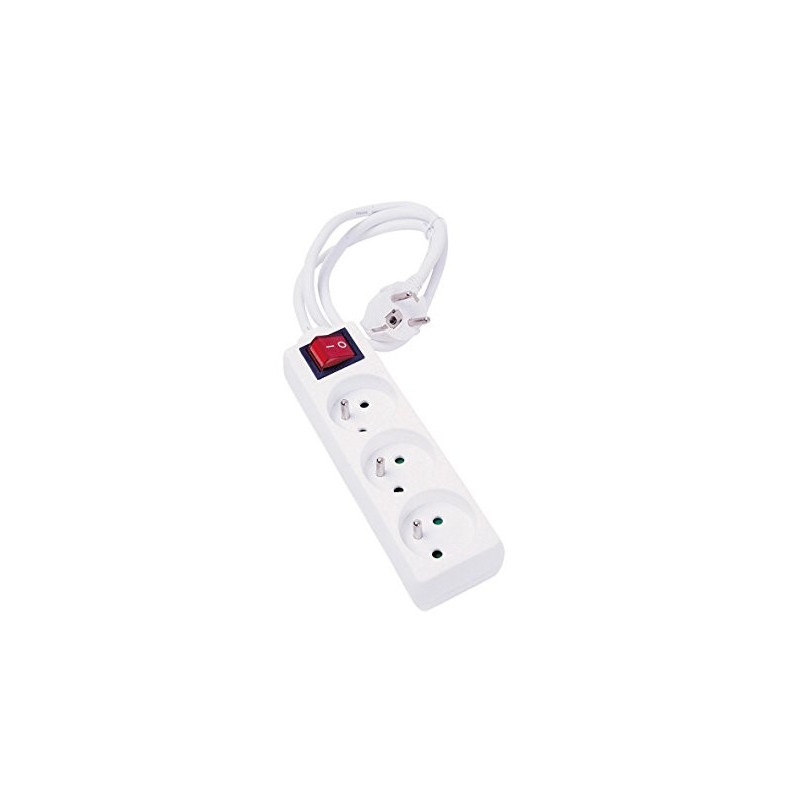 Bloc prises avec interrupteur H05 VV-F - 3G1.5 mm² - 1.50 ml