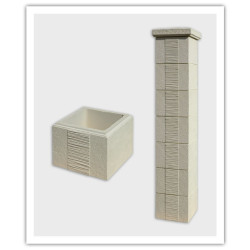 Pilier Camargue 35 x 35 Crème