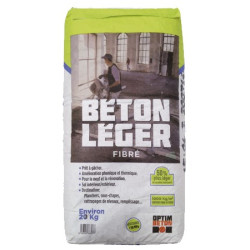 Béton léger prêts à l'emploi fibré 23 litres