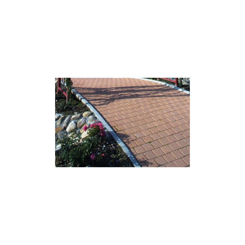 Bordure SQUARE P1 - H20xl8xL100 cm - Gris