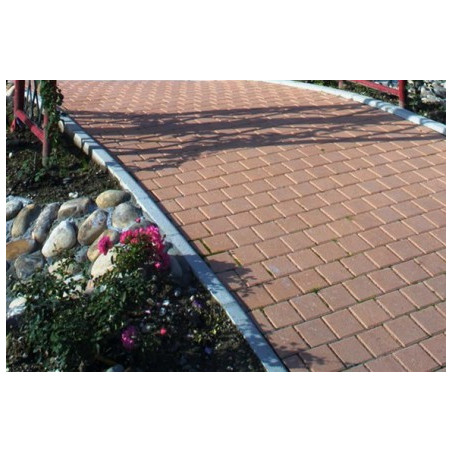 Bordure SQUARE P1 - H20xl8xL100 cm - Gris