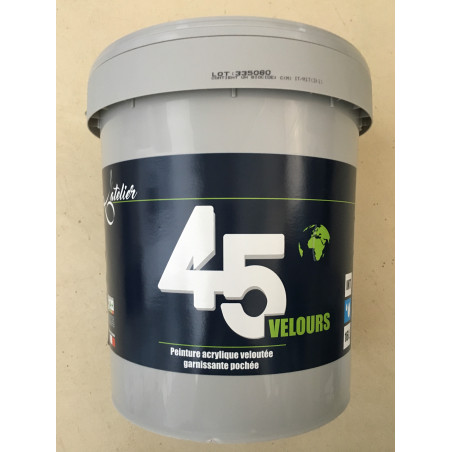 Peinture L'atelier 45 Velours Acrylique -  Blanc ou Teinté Pastel - 15L