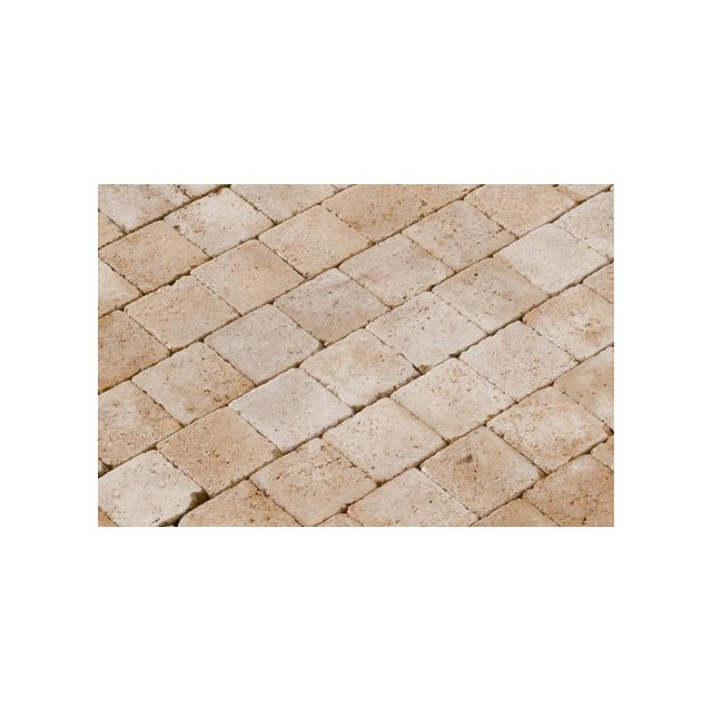 PAVÉS CARROCO  -  Jaune Sable Ép. 4 cm - 10.5 x10.5 cm