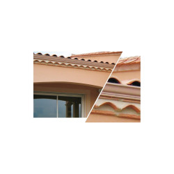 Génoise simple Angle sortant aspect tuileaux finition contemporaine