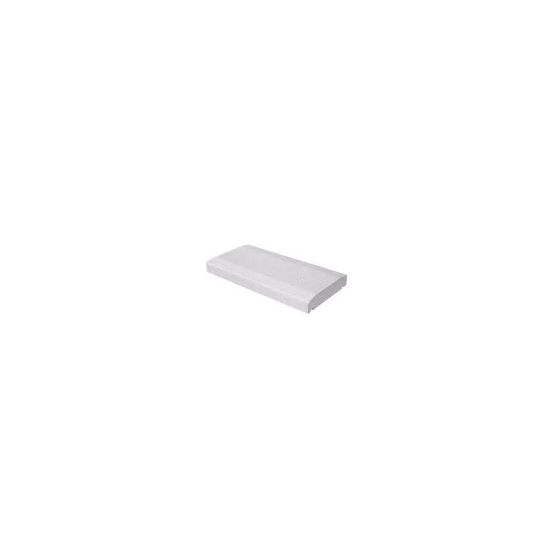 Dessus de mur contemporain plat 100x28x4.5 cm - ton pierre