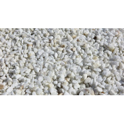 Gravier concassé blanc spécial 8/12 mm - Sac de 25 kg