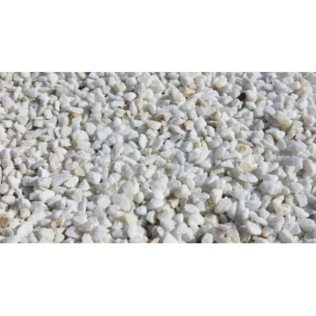 Gravier concassé blanc spécial 8/12 mm - Sac de 25 kg