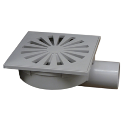 Siphonette 150 x 150 gris orientable