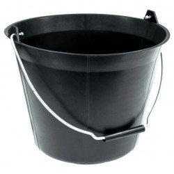 SEAU PLASTIQUE NOIR 11 LITRES POIGNEE Anse 5,3mm