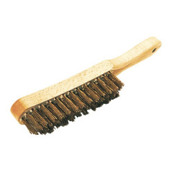 BROSSE METALLIQUE A MANCHE 4 RANGS ACIER LAITONNE