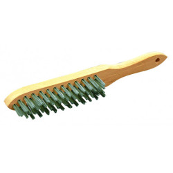 BROSSE METALLIQUE A MANCHE 4 RANGS INOX