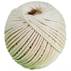 CORDEAU COTON TRESSE 20M FIL 3MM