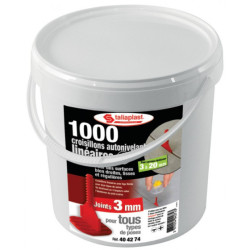 CROISILLONS AUTO-NIVELANTS LINEAIRES 3 MM (1000 PIECES)