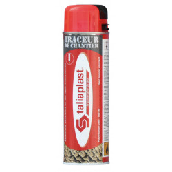 Traceur de chantier 500 ml rouge fluo