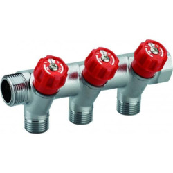 COLLECTEUR A ROBINET INTEGRE ROUGE MF 3-4 - 3 DEPAR