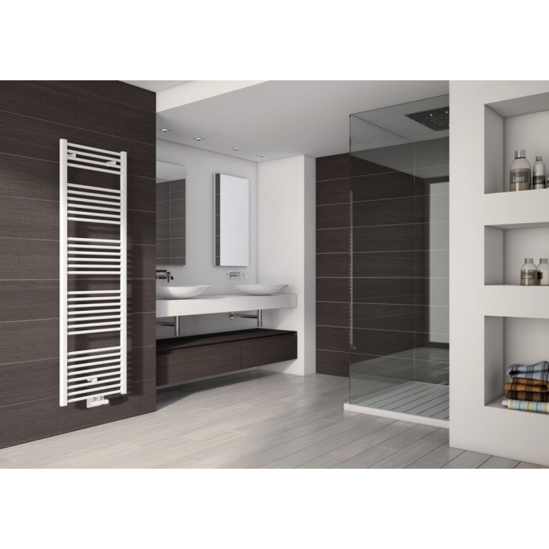 Radiateur sèche-serviettes eau chaude Primeo 2 connexion centrale entraxe 50 mm