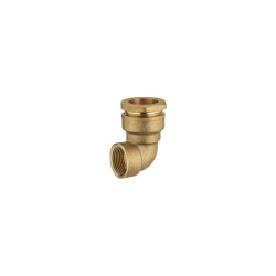 COUDE POLYETH FEMELLE LAITON DIAM 20 - F 1-2 LIEN 1 PIECE