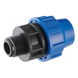 RACCORD DROIT POLYETH MALE PLAST DIAM 20 - M 1-2 VRAC E