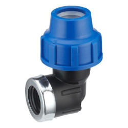 COUDE POLYETH FEMELLE PLAST DIAM 20 - F 1-2 VRAC ETIQUE