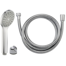 SET DOUCH. 1 JET ECO EAU PLATA+FLEX. INOX DA 1.50M. + SUP. MUR. BROCHABLE