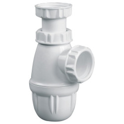 SIPHON DE LAVABO A CULOT DEMONTABLE H.REGLABLE 1 POUCE  1-4 DIAM 32 PLASTIQUE