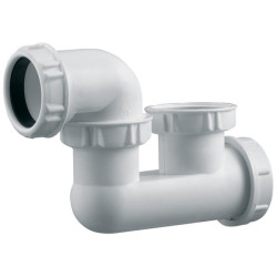 SIPHON DE BAIGNOIRE AVEC BOUCHON DE VIDANGE 1 POUCE  1-2 DIAM 40 PLASTIQUE