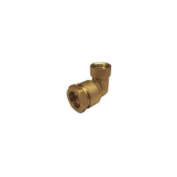 COUDE POLYETH FEMELLE LAITON DIAM 25 - F 3-4 LIEN 1 PIECE