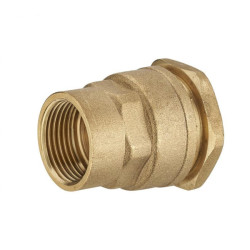 RACCORD DROIT POLYETH FEMELLE LAITON DIAM 32 - F 1 POUCE   LIEN 1 PIECE