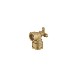 COUDE APPLIQUE POLYETH FEMELLE LAITON DIAM 20 - F 1-2 LIEN 1 PIECE