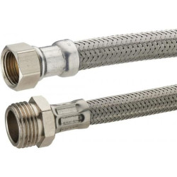 FLEXIBLE ALIM. INOX MF 1-2 - 1-2 L1000 DN8 PLAQUETTE 1 PIECE