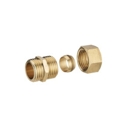 RACCORD DROIT BICONE M 3-8 - DIAM 14 LIEN 1 PIECE