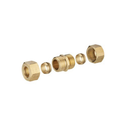 RACCORD DROIT BICONE EGAL DIAM 12 LIEN 1 PIECE
