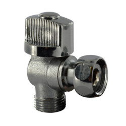 ROBINET D ARRET WC 1-4T DROIT MF 3-8 CHR COQUE 1 PIECE