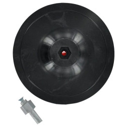 PLATEAU PONCEUR AUTO AGRIPPANT CAOUTCHOUC AXE 8MMPAD diam 125 VELC tige 8mm BLI TY