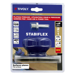 PLATEAU PONCEUR STABIFLEX AXE DE 6MMSTABIFLEX diam 125 tige 6mm BLI TY
