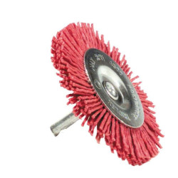 BROSSE CIRCULAIRE FIL NYLON ROUGE -DECAPAGE DU BOISBRUS CIR DIAM75x6 NYLRED BLI TY