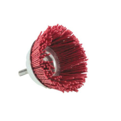 BROSSE COUPE FIL NYLON ROUGE -DECAPAGE DU BOISBRUSH CUP DIAM65mm NYLRED BLI TY