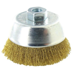 BROSSE COUPE FIL LAITON -DECAPAGE DU CUIRE, LAITON, BOISBRUS CUP DIAM70 FI0,35 M14 BLI TY