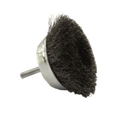 BROSSE COUPE FIL ACIER ONDULE -DECAPAGE DU BOISBRUSH CUP DIAM75mm FIL0,25 BLI TY
