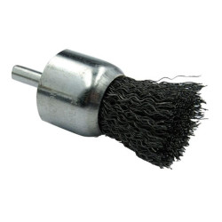 BROSSE PINCEAU FIL ACIER ONDULE -DECAPAGE DU METALBRUSH END DIAM22mm FIL0,35 BLI TY