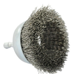 BROSSE COUPE TECHNIC DIAM75 mm Fil Inox 0,30 HEXAT2008 CUP  BRUSH ST BLI TY