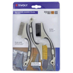 KIT 3 BROSSES MAIN MIXTET2038 KIT 3 HAND BRUSH  BLI TY