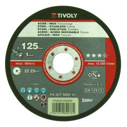 DISQUE DE TRONCONNAGE SPECIAL FAIBLE EPAISSEUR GRIND DISC STAIN DIAM 125x1