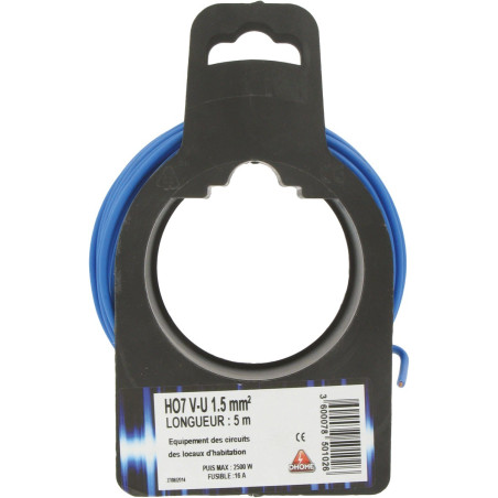 Fil H07 V-U 1,5 mm