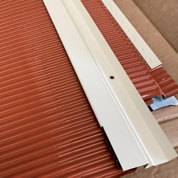 Solin zinc joint mastic plus plomb plisse - larg 200 mm, 04-10 eme, laque - lg 2 ml (rouge)