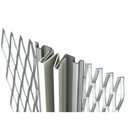 Joint de dilatation monobloc deploye pour enduit gratte ep 10 mm, jonc PVC - lg 3 ml (RAL 234)