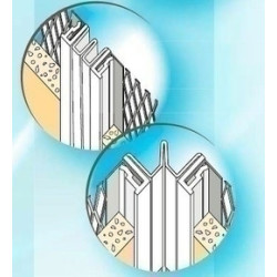Joint de dilatation monobloc parasismique deploye enduit gratte, ep 10 mm, jong PVC - lg 3ml (blanc)