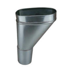 Cuvette de branchement soudee a l'etain diam.100mm, zinc